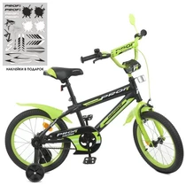 Велосипед детский PROF1 18д. Y18321, Inspirer, черно-салатовый матовый